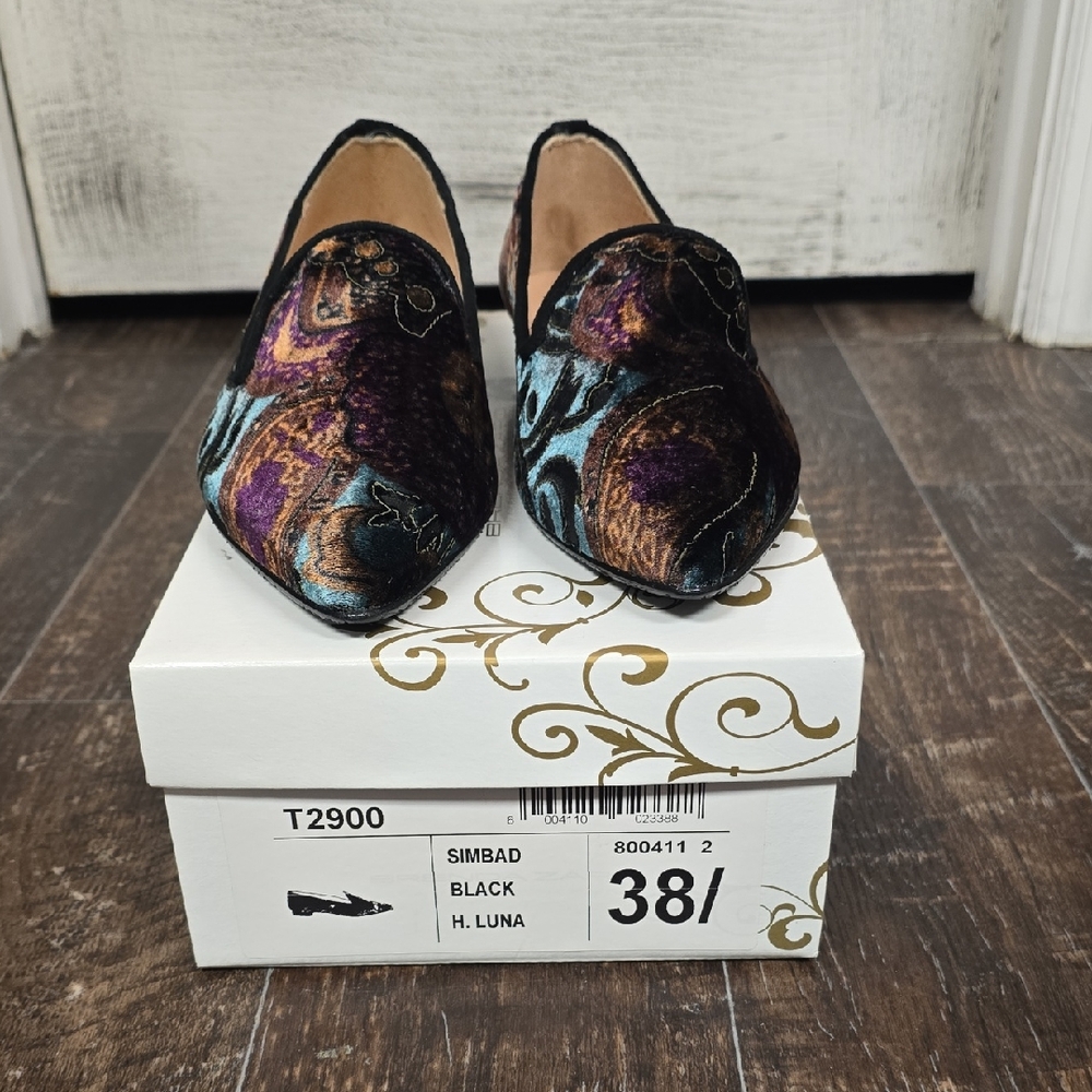Brenda Zaro H. Luna Black and Purple Women's Loafers